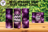 20 OZ Straight Tumbler Zodiac Galaxy Sublimation Bundle